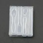 1 комплект, искусственные ложки, вилки, силиконовая форма для смолы, инструменты для украшений из эпоксидной смолы X4YA