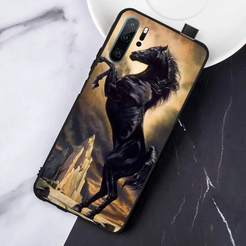 

Watercolor Horse Horses Running Phone Case For Huawei honor Mate P 10 20 30 40 i 9 8 pro x Lite smart 2019 nova 5t