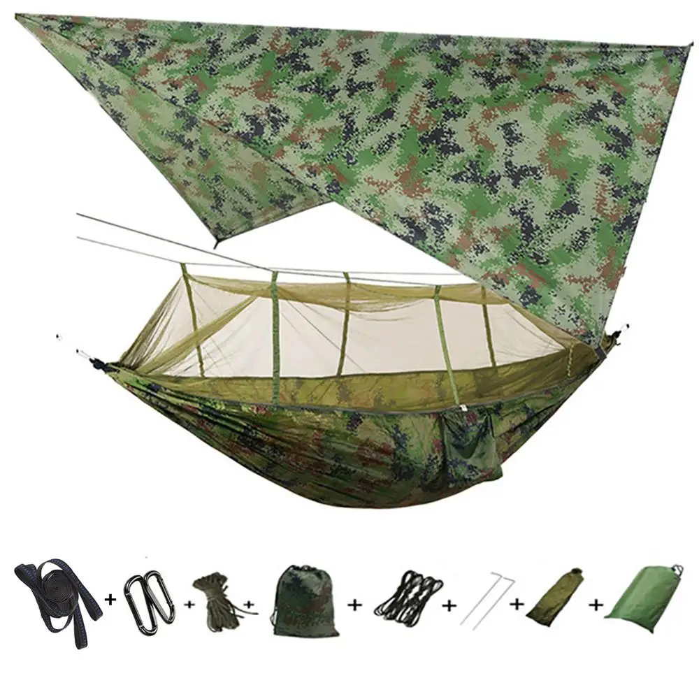 Палатка-гамак портативная с парашютной тканью двойная палатка для кемпинга