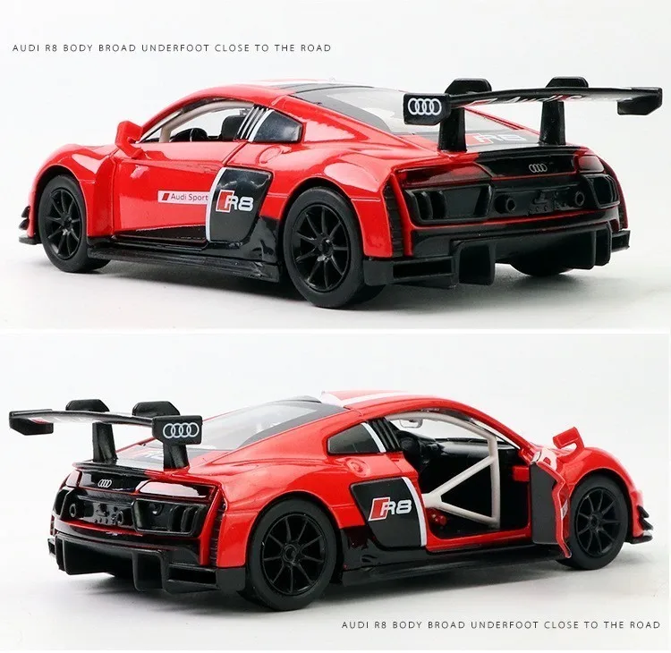 1/32 Caipo Aud-R8 литой под давлением литой металлический автомобиль с высокой имитации игрушки для детей транспортное средство автомобиль модель магнитные серьги Wheelsi