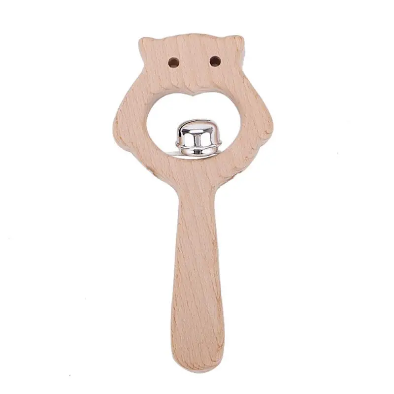 Детская деревянная головоломка погремушка с колокольчиком игрушки для детей