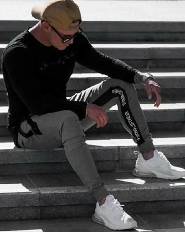 

2019 Brand New Fashion Men Long Casual Sport Pants Gym Slim Fit Trousers Running Joggers Gym Sweatpants