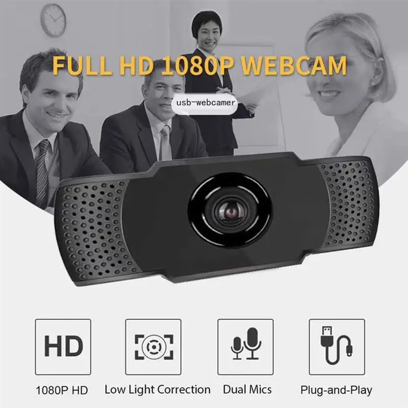 

USB Webcam 1080P HD PC Computer Camera With Microphone For Meeting Office Household Video Recording Live Streaming