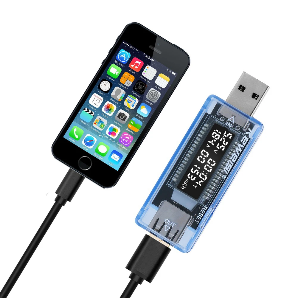 USB-тестер емкости и напряжения измеритель мощности мобильного зарядного