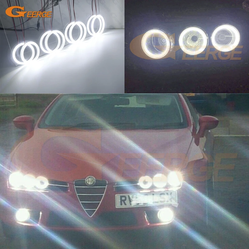 

Ультра яркий 8 шт. SMD светодиодный светильник ангельские глазки набор колец Дневной светильник для Alfa Romeo автомобиль Brera Spider 2005 2006 2007 2008 2009 2010 ...
