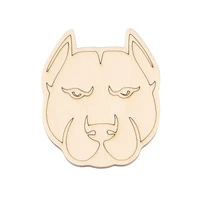 pet dog shape laser cut wood decorations woodcut outline silhouette blank unpainted 25 pieces wooden shape 0211