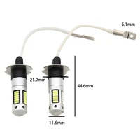 2pcs high power white 30 smd 4014 h3 led replacement bulbs for car fog lights daytime running lights drl lamps