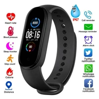202108 fkljusdbracelet heart rate fitness traker smart watches m5 smart band pedometer pressure monitor baile
