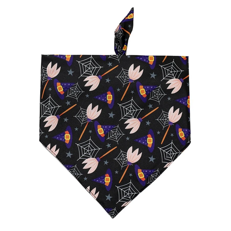 

Double Sided Halloween Pet Dog Bandana Triangular Scarf Pumpkin Bat Ghost Saliva Bibs Scarf For Pet Dog Cat Pet Kerchief