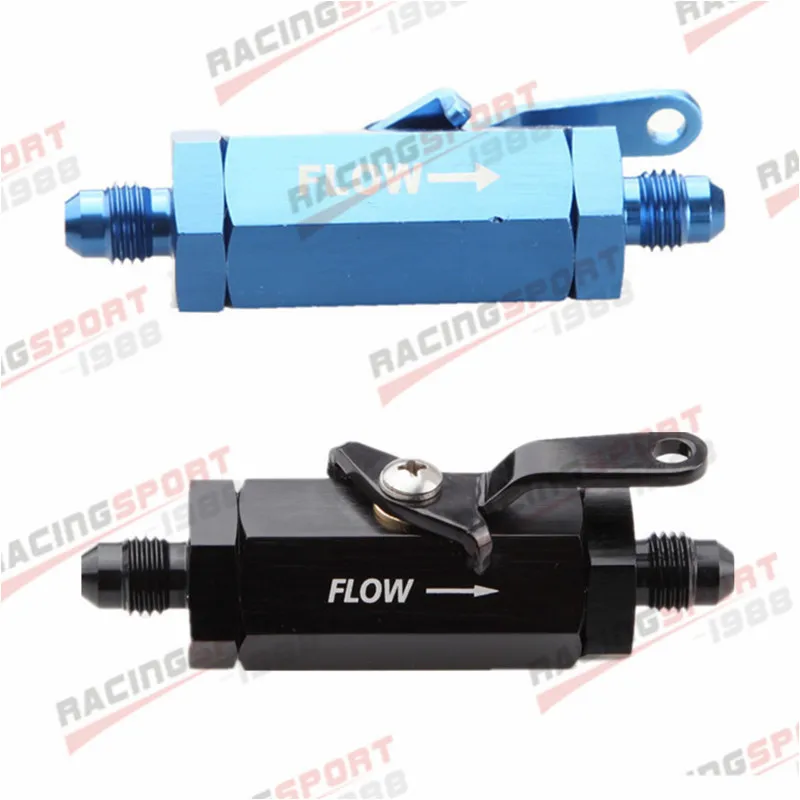 

Aluminum Alloy AN10 AN-10 10AN Shut Off Valve Fitting BLACK/BLUE