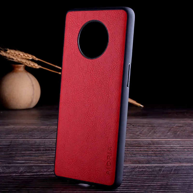 Чехол для Oneplus 7T Pro роскошный винтажный кожаный чехол мягкий ТПУ + ПК Жесткий oneplus 7t