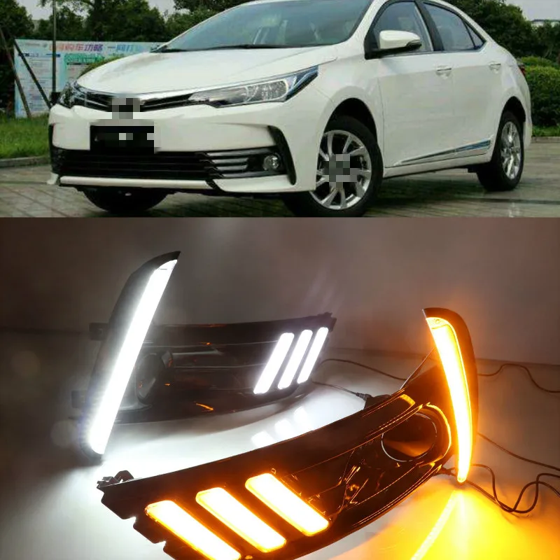 Автомобильные светодиодные дневные ходовые огни для Toyota Corolla 2017 2018