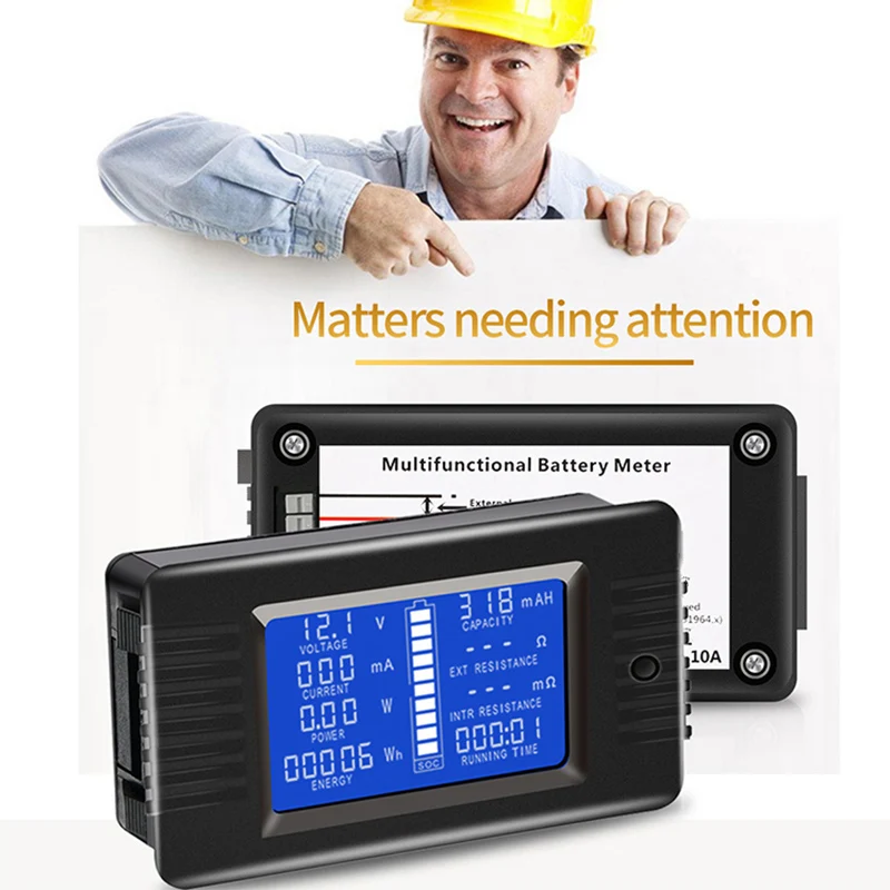 Высокоцифровой измерительный инструмент для аккумулятора амперметр вольтметр