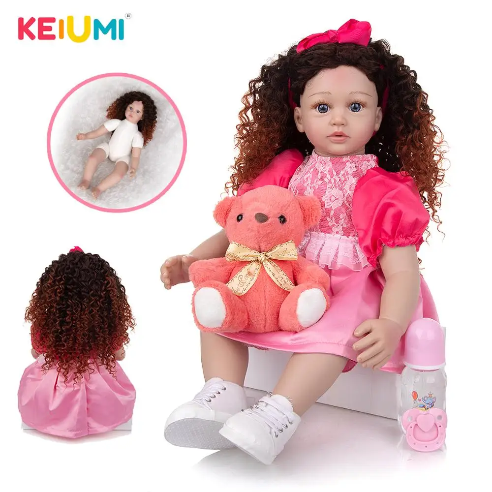 Кукла реборн KEIUMI 60 см с длинными волосами | Игрушки и хобби