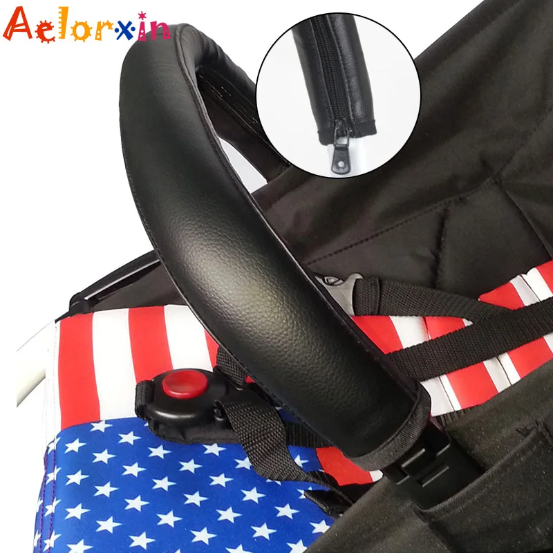 PU Protective Case Covers Handle Protection Baby Stroller Armrest Pram Accessories Stroller Handle Cover Stroller Accessories baby pram pushchair stroller armrest case handle pu leather protective cover