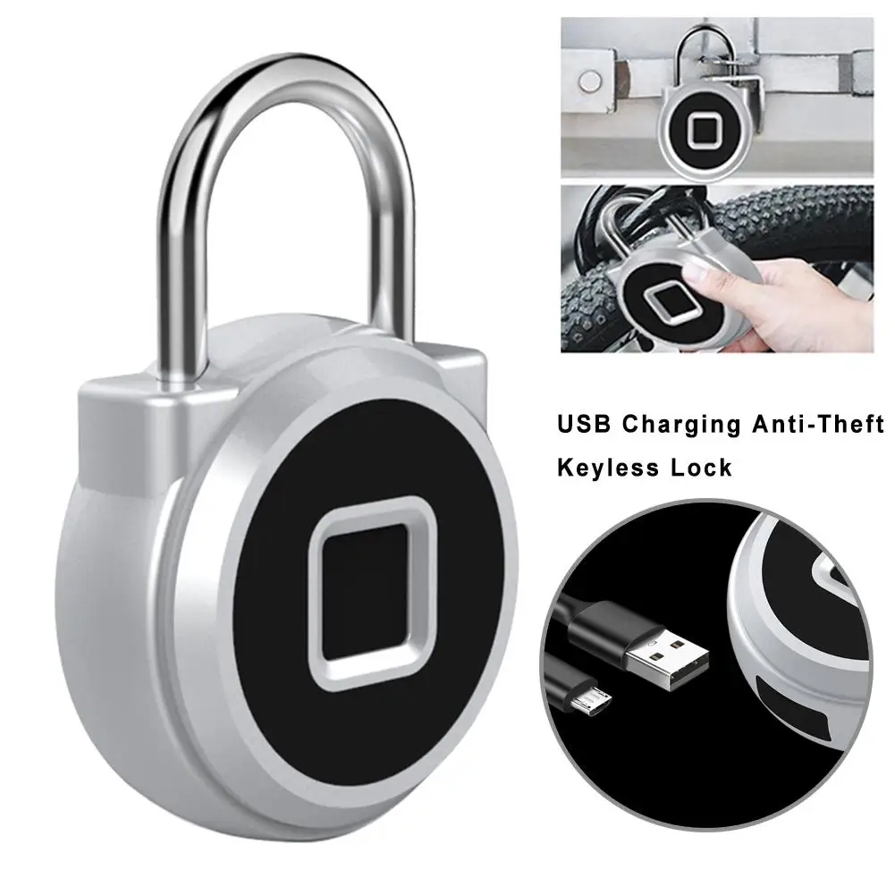 USB Перезаряжаемый умный безключевой электронный замок с отпечатком пальца домашний Противоугонный замок безопасности дверь Багаж Замок для чемодана замок дверной