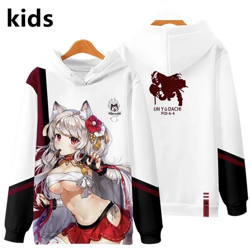

2 to 14 years Kids Hoodies Game Azur Lane Clothing Boys Girls Hoodie Sweatshirt Harajuku Outerwear Jacket Children Clothes