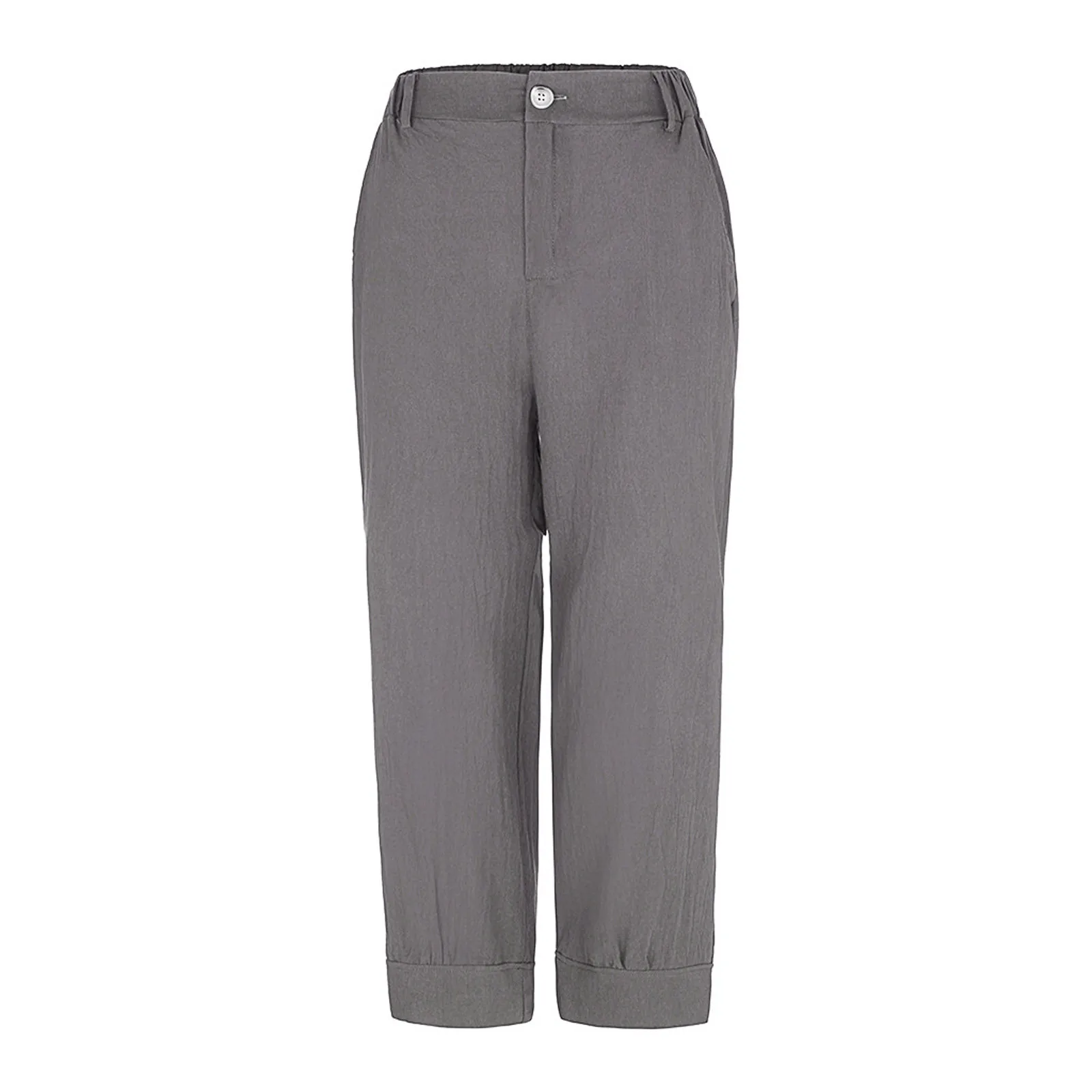 

Women's Cotton Linen Pants Elastic Waist Vintage Wide Leg Trousers Lady Loose Casual Pants Plus Size Cotton Trousers