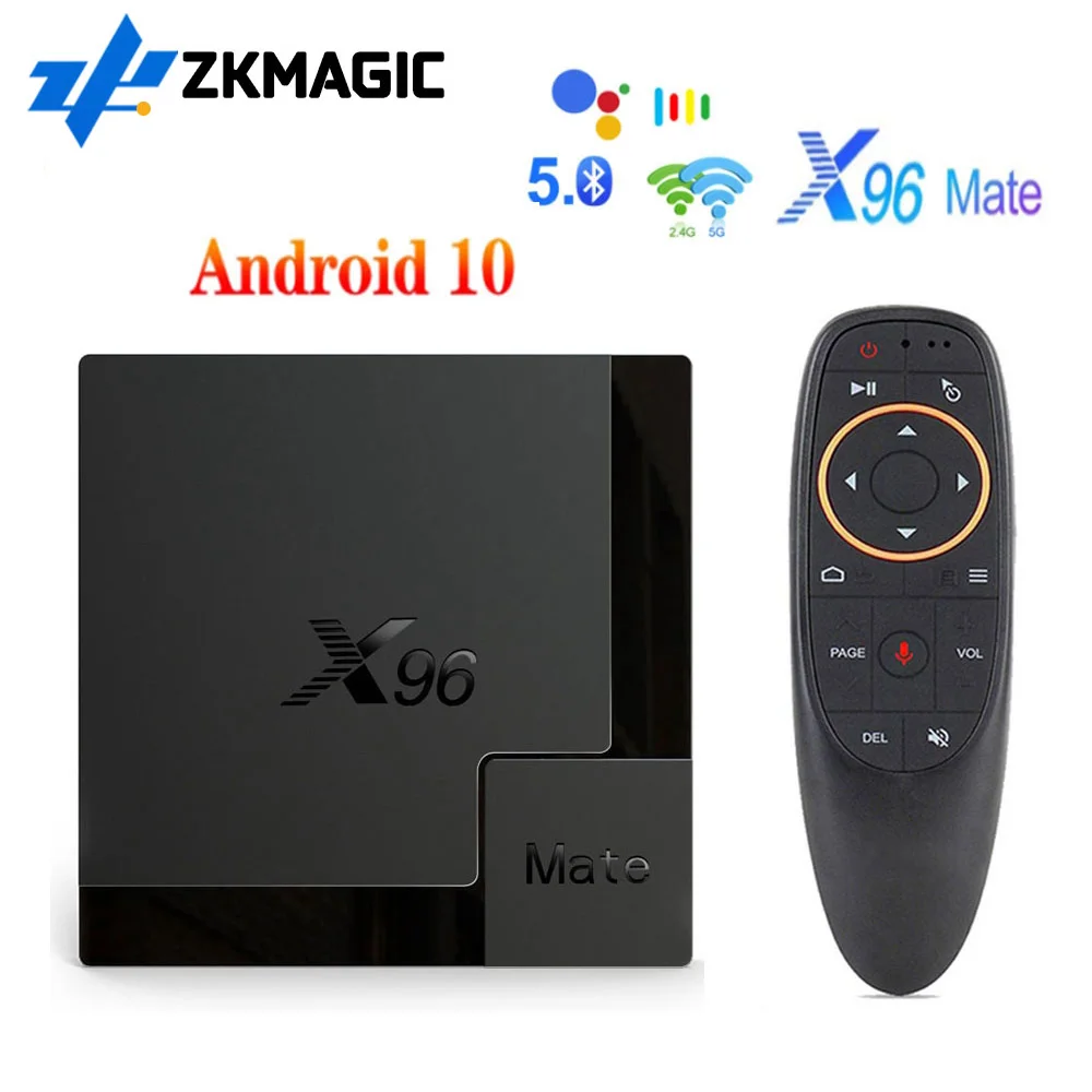 Приставка Смарт ТВ X96 MATE Android 10 0 4 ядра Wi Fi 2 4/5 ГГц + 32/64 ГБ|ТВ-приставки и