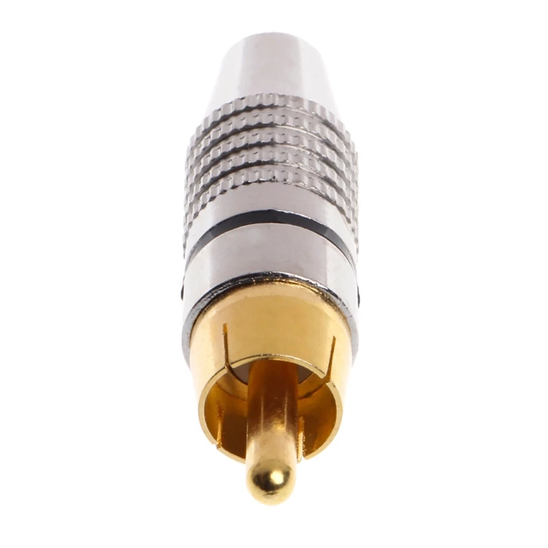 20Pcs RCA Plug Audio Video Locking Cable Connector Gold Plated Color Send Randomly Drop Ship | Обустройство дома