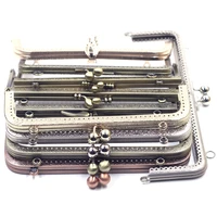 18 25cm square rectangle metal purse frame kiss clasp clutch buckle handle sewing holes diy crafts handbag accessories hardware