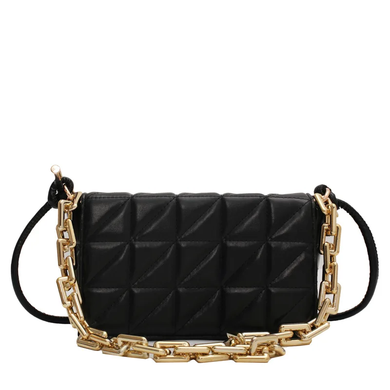 

PU Leather Shoulder Bags Crossbody Bag for Women 2021 Summer Luxury Chain Green Travel Trends Baguette Purses and Handbags