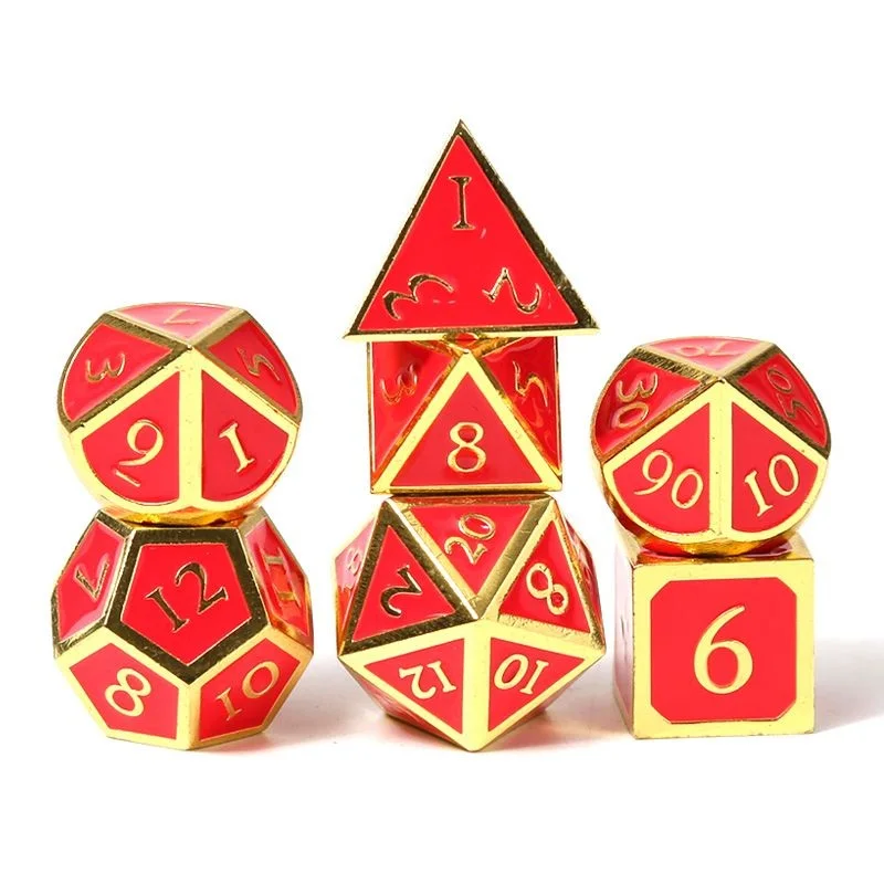

Digital Metal D&D Dice Set Metal Polyhedral Dice For DND Gaming Dice For RPG Games Dice Set D4 D6 D8 D10 D12 D20 DND Dice Set