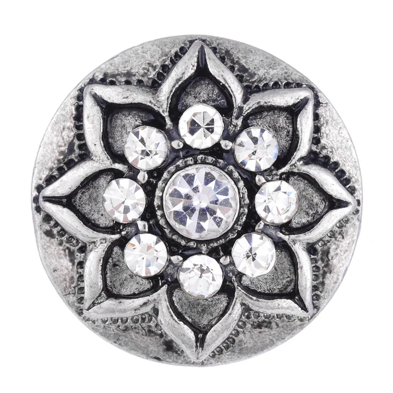 Цветочный дизайн кнопки 18 мм оснастки Подвески fit Имбирное печенье jewelry Vn