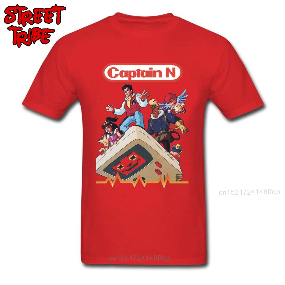 Футболка Captain N Мужская новинка футболка из 100% хлопка футболки Super Merio летние