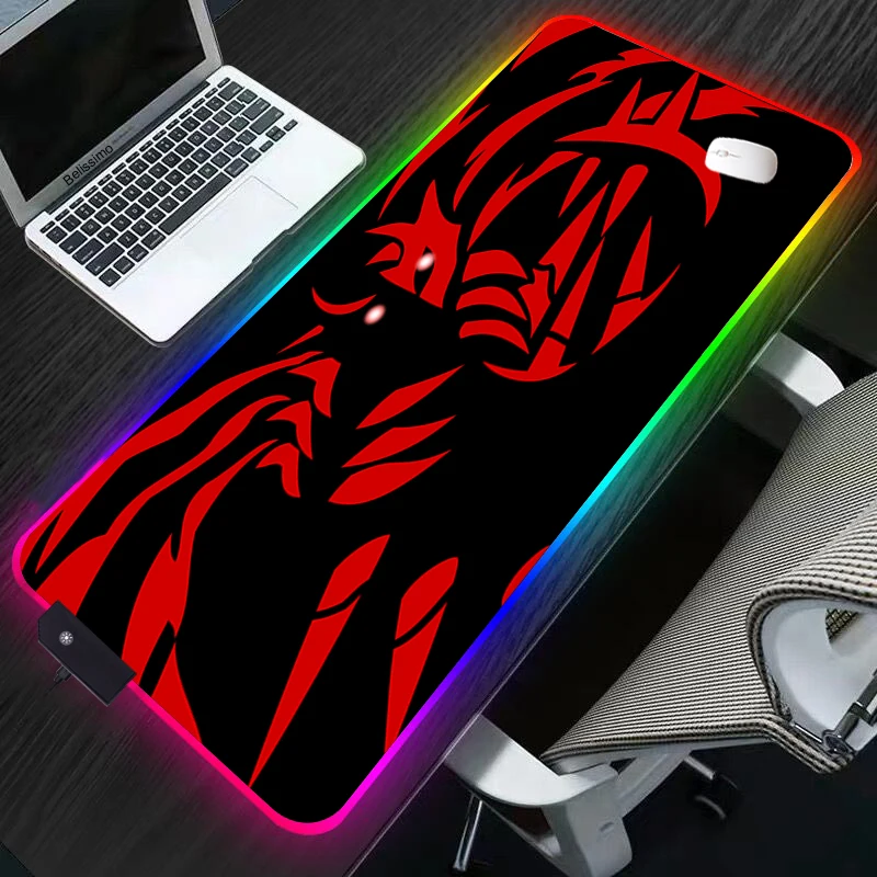 rgb mouse pad redragon mat anime gaming mousepad gamer accessories mouse mat led pad pc keyboard pad for computer laptop pad xxl free global shipping