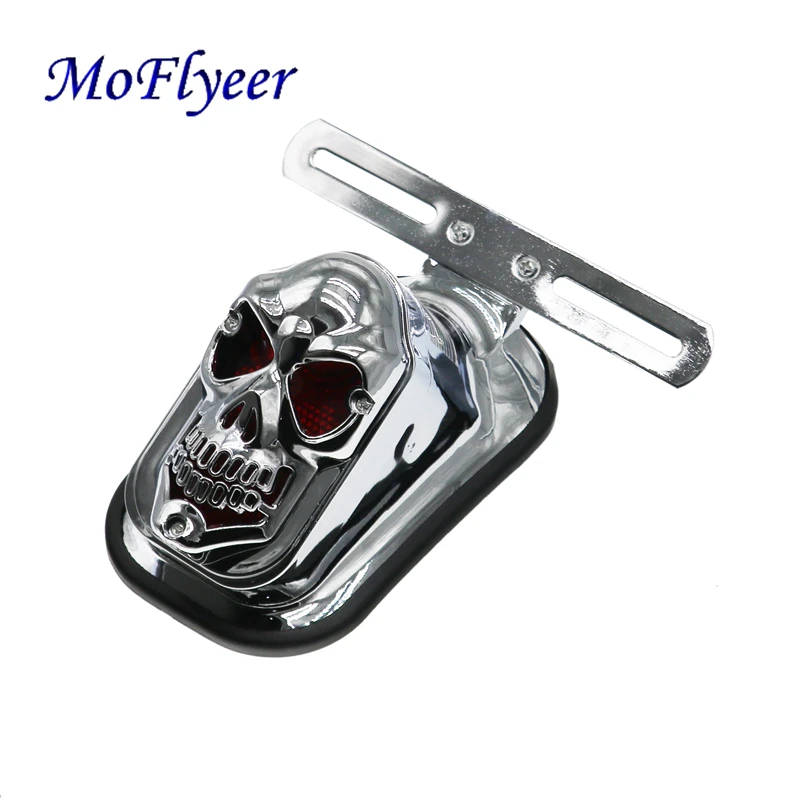 

MoFlyeer универсальная мотоциклетная модная передняя фара с черепом s Задняя фара для мотоцикла