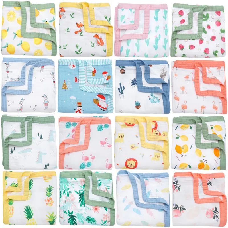 Детские одеяла для пеленания и кроваток из бамбука хлопковая муслиновая пеленка