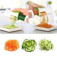 portable spiralizer vegetable slicer handheld spiralizer peeler stainless steel spiral slicer for potatoes zucchini spaghetti