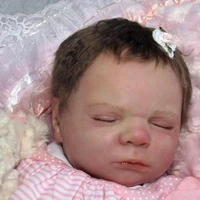 rbg 20 inches 50 8cm reborn baby kit emma silicone vinyl sleeping unpainted unfinished doll parts diy blank