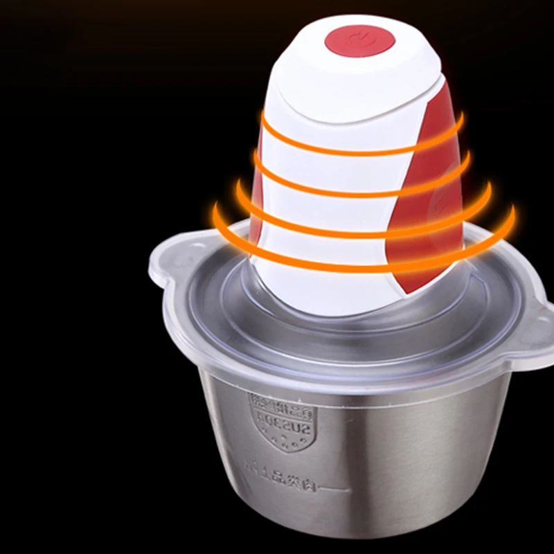 2L электрическая мясорубка миксер измельчитель бытовая машина 200W Нержавеющая сталь электрическая мясорубка Еда измельчитель домашнего 220V ЕС Pl