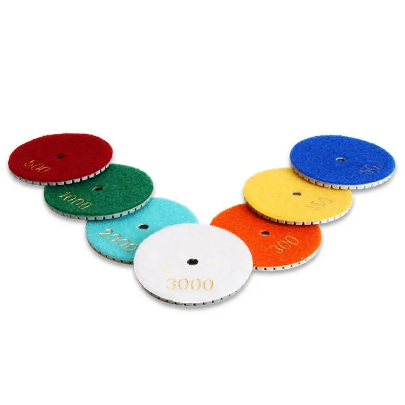 

10pcs/set 3in Dry Polishing Pad Flexible Diamond Polishing Pad for Granite Marble Stone Sanding Disc