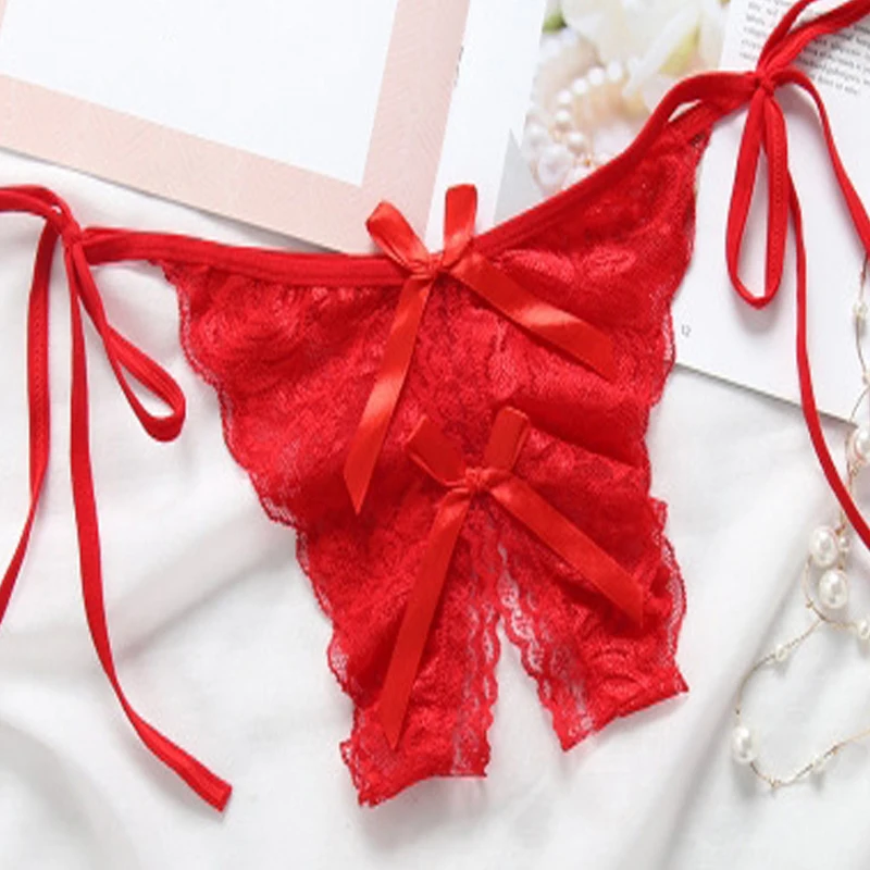 Сексуальные женские стринги с открытой пилкой кружевное нижнее белье для женщин