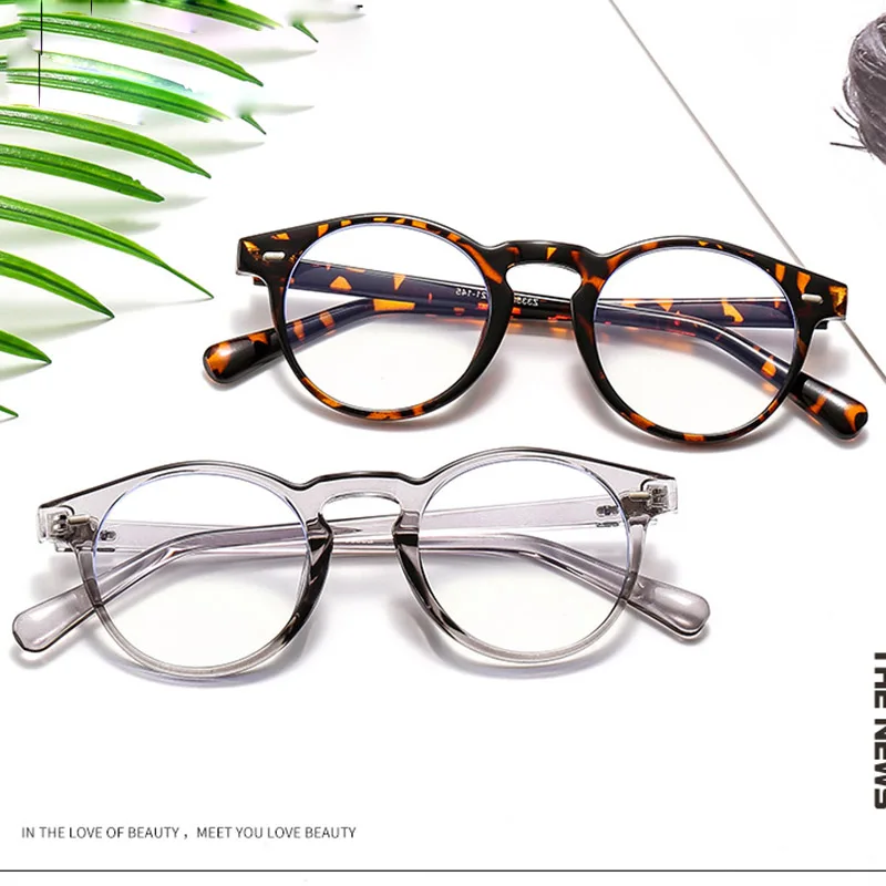 

2021 Round Eyeglasses Frames Women Men Computer Clear Glasses Optical Anti Blue Light Gaming Eyewear Spectacles Oculos Feminino