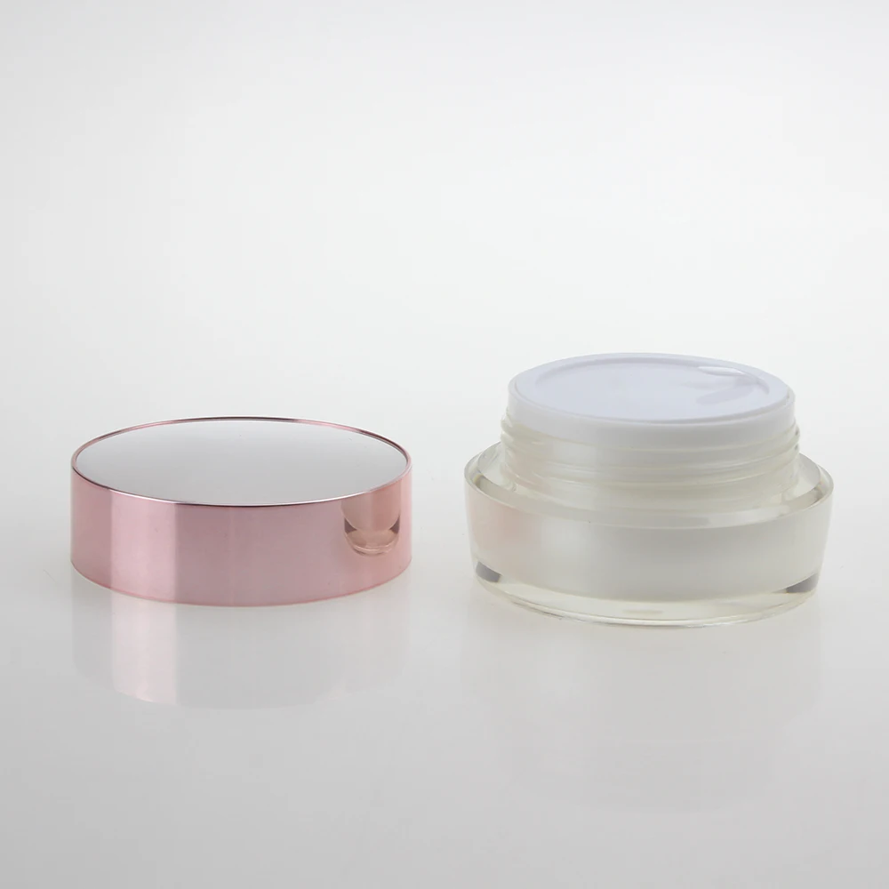 

15g Acrylic Pearl White Face Cream Container,Oval Cosmetic Jar for Sale