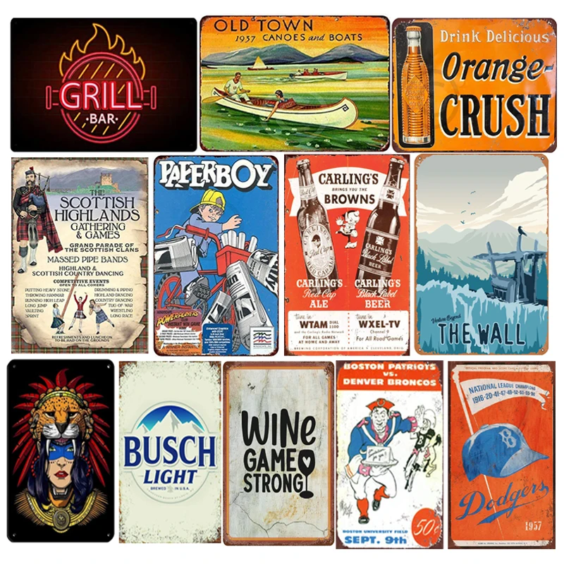 

Жестяные знаки, забавный мультяшный игровой постер, потертые металлические пластины, декоративные таблички, бар, гараж, домашний декор, вин...