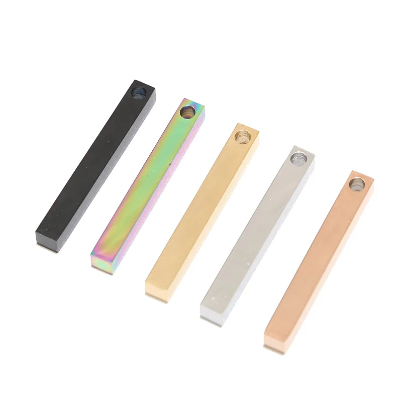 3 шт. подвески из нержавеющей стали 40x5 мм длинные для ювелирных изделий сделай сам