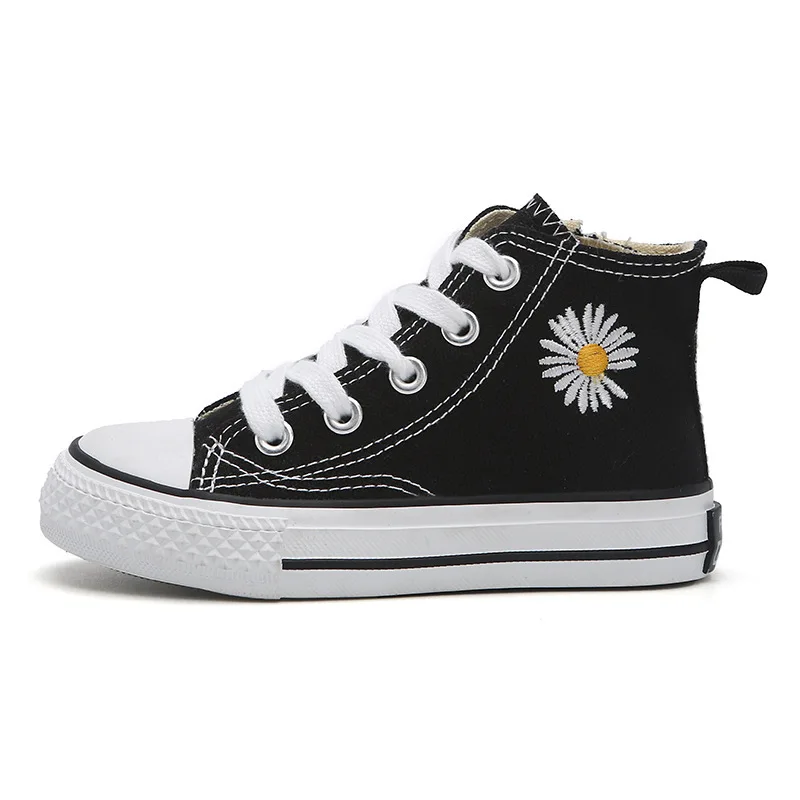 

Small Daisy Casual Shoes Men and Women Children High-top Canvas Shoes Baby Trendy Shoes Girl Shoes Kids Sneakers