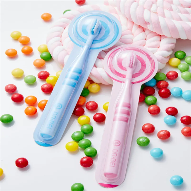 

Original 2pcs Dorctor B Child Toothbrush For Kids Oral Hygiene Kids Toothbrush Blue Pink