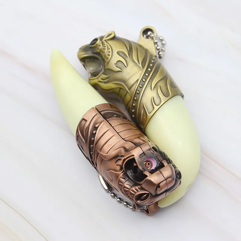 Пистолет с головой тигра зажигалка струйный турбо распылитель Бутановая газовая