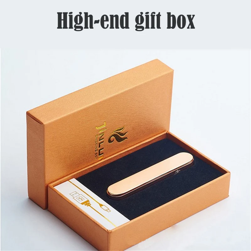 USB аккумуляторная ветрозащитная беспламенная катушка тонкая зажигалка