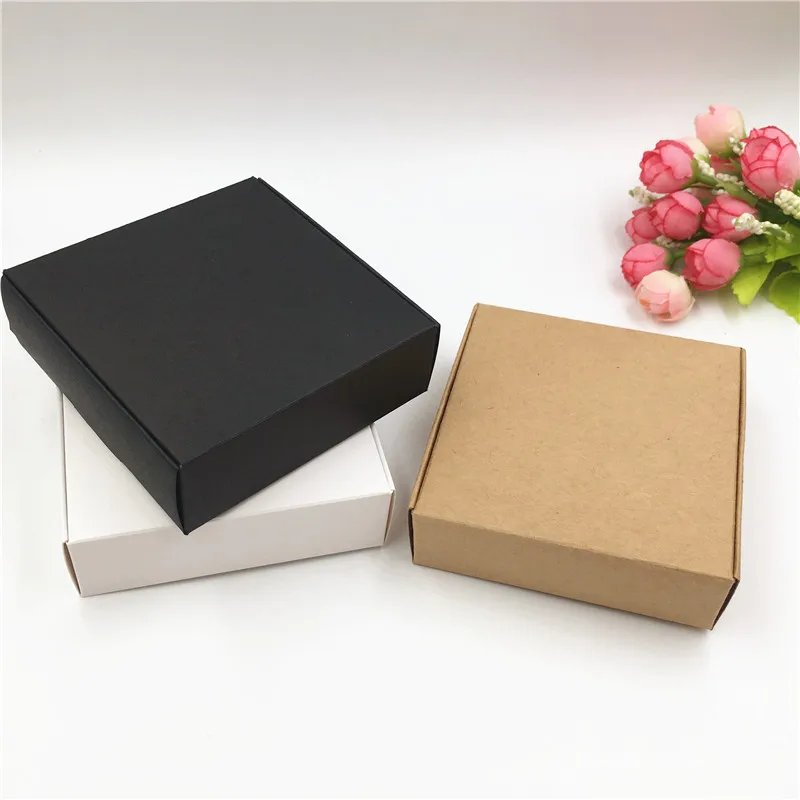 

100 шт. крафт Бумага упаковка для печенья, торта коробка для конфет от китайского производителя Печенье Шоколад Бумага картонная подарочная ...