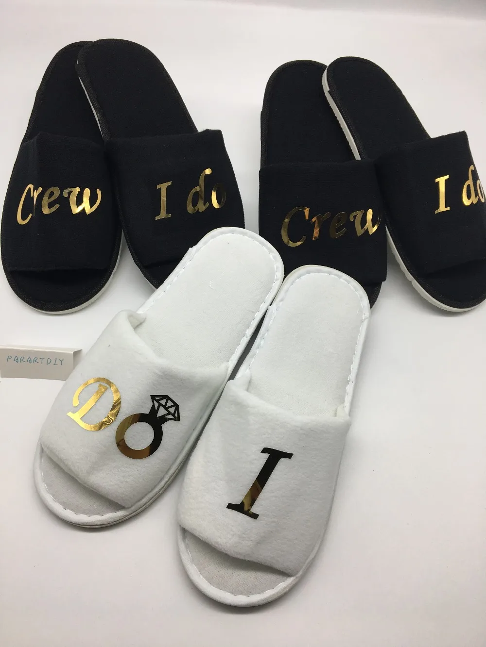 Персонализированные я делаю Свадебные шлёпанцы для женщин Свадебная обувь