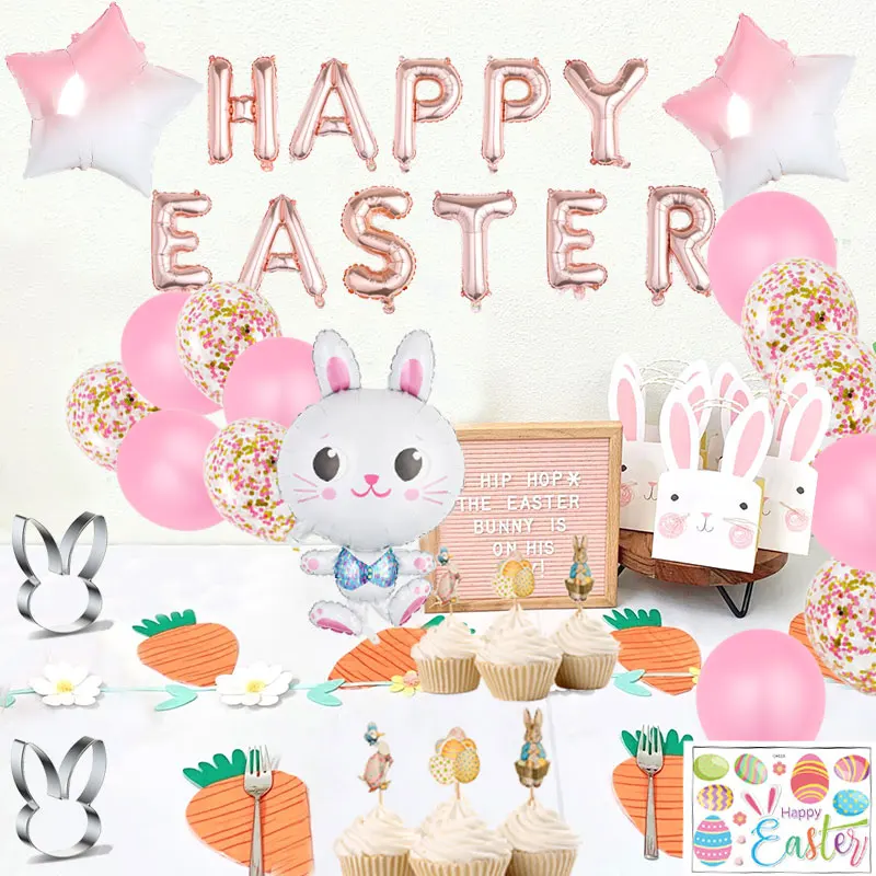 

Easter Cute Bunny Gift Packing Bags Happy Easter Decorations Rabbit Dessert Baking Mould Easter cake decorations