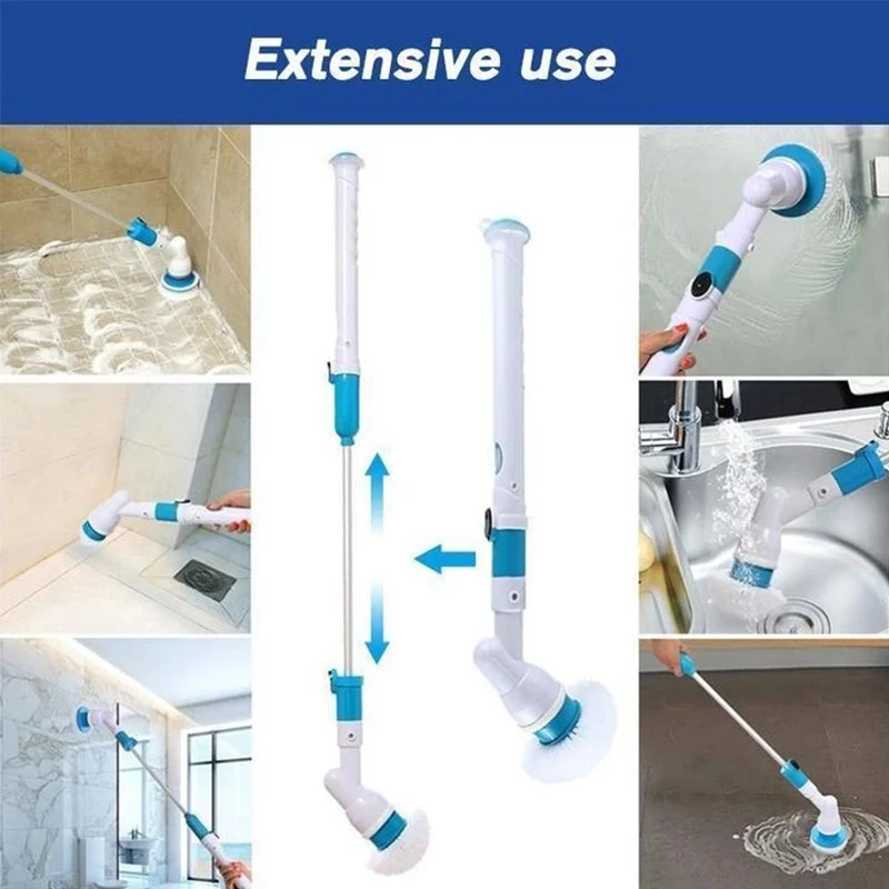 Электрический скруббер с турбо эффектом чистящая щетка беспроводной