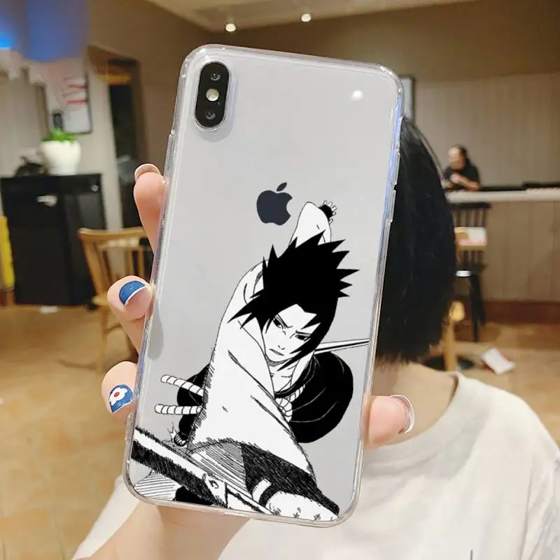 

Naruto anime cute black cartoon Phone Case Transparent soft For iphone 5 5s 5c se 6 6s 7 8 11 12 plus mini x xs xr pro max